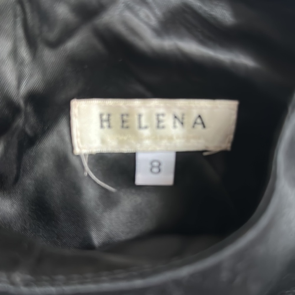 Helena dress girls, size 8, black satin velvet - Picture 2 of 9